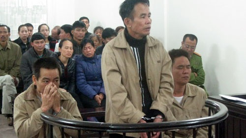 Các bị cáo tại phiên tòa