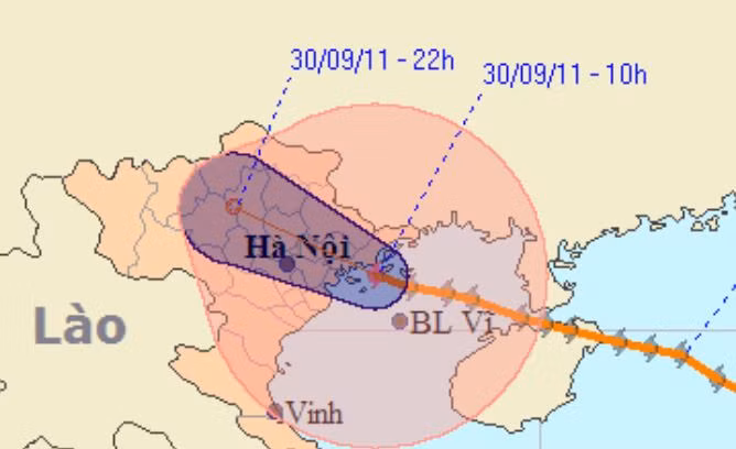 Dự báo đường đi và khu vực ảnh hưởng của bão