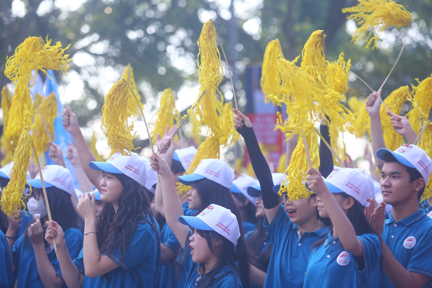 Không khí sôi động tại điểm cầu Sóc Sơn, Hà Nội.