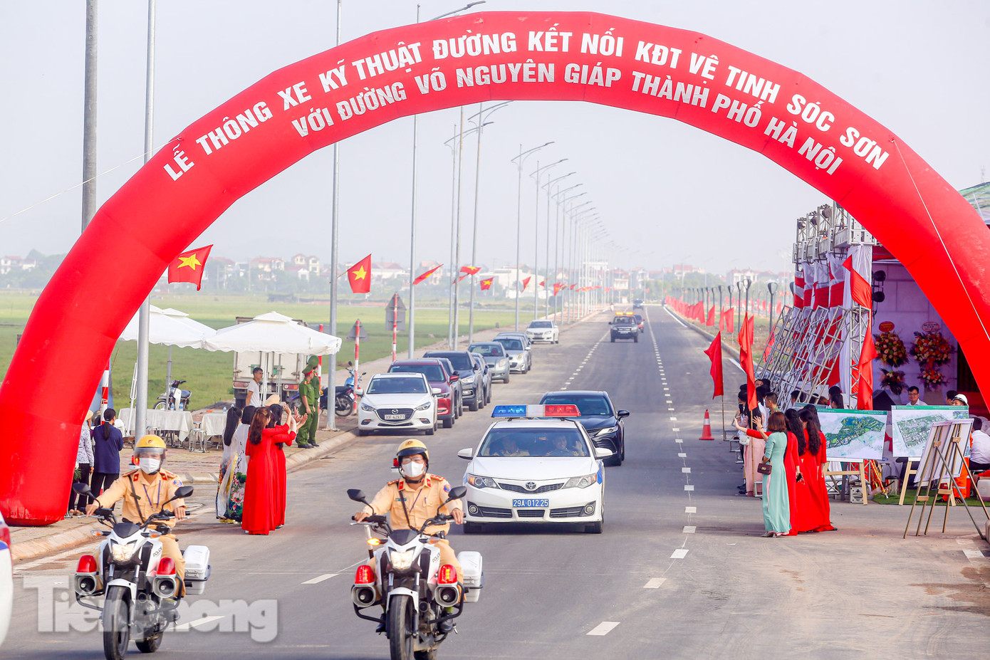 Tuyến đường được đưa vào sử dụng, giúp huyện Sóc Sơn phát triển kinh tế - xã hội.