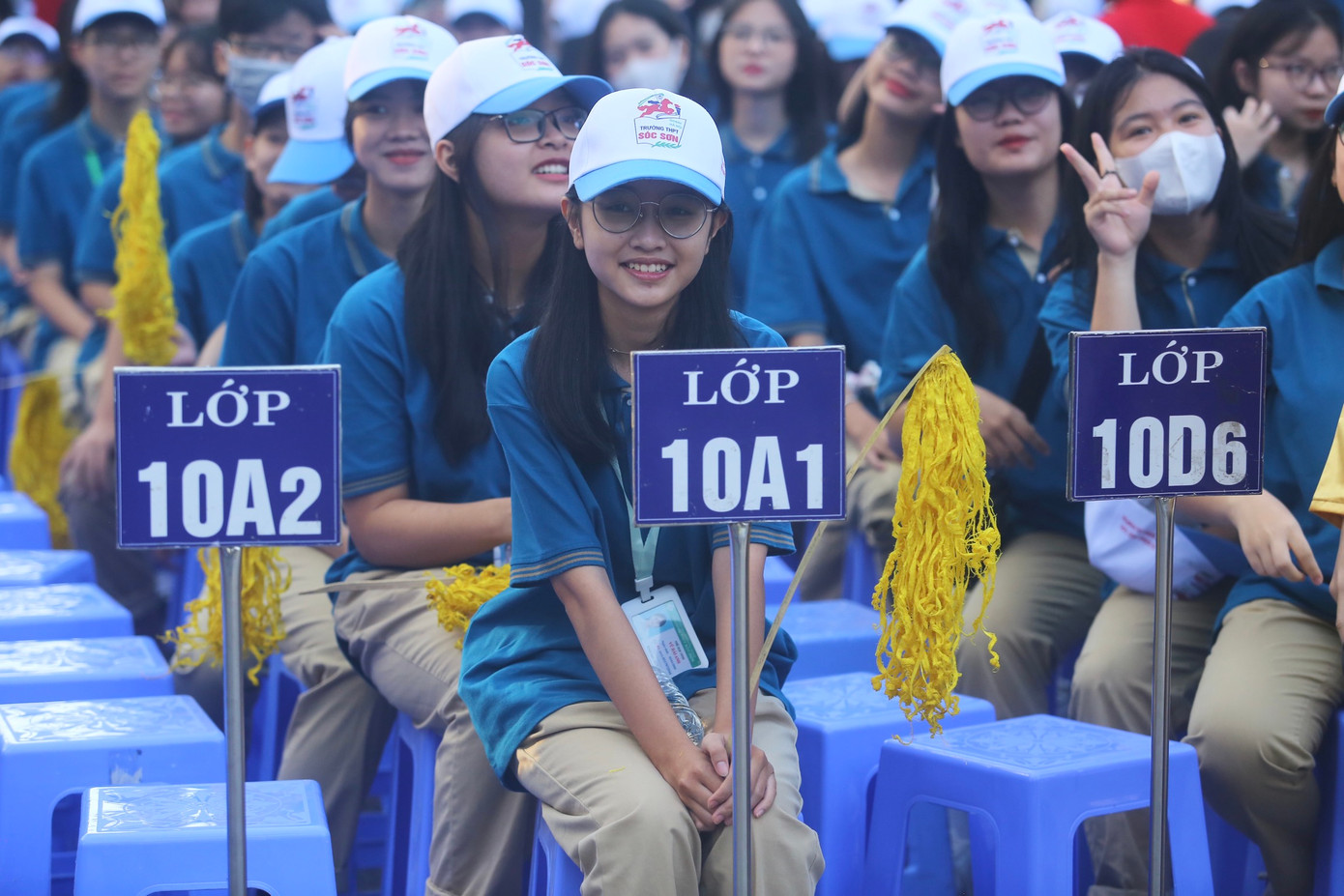 Những gương mặt rạng rỡ tại điểm cầu Sóc Sơn.