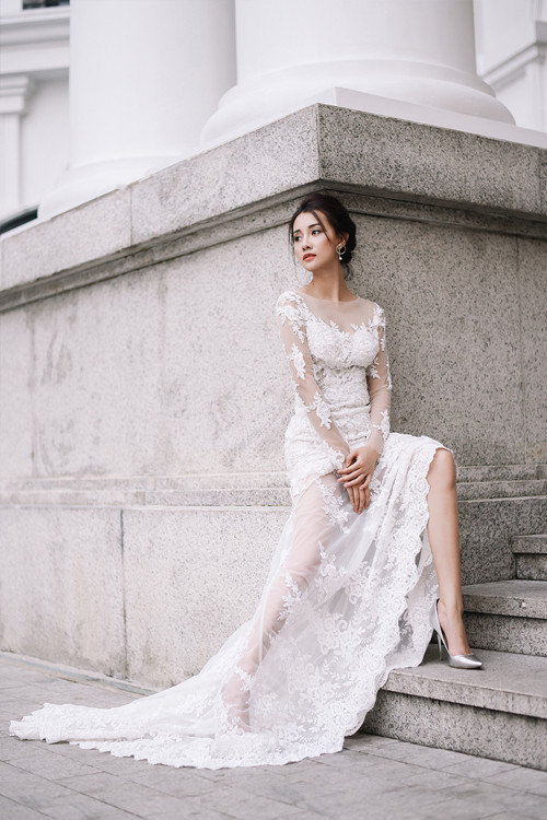 Vẻ đẹp mong manh của MC Quỳnh Chi khi hoá thành cô dâu ảnh 2