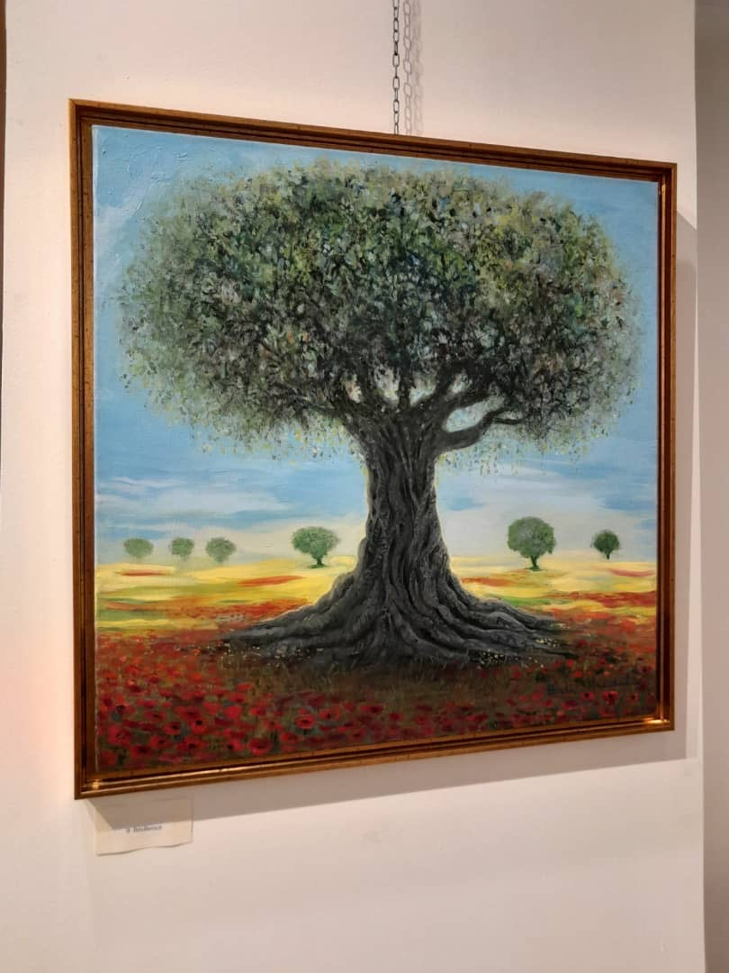 Bức tranh “Sự kiên cường” của bà Badia Maidat được triển lãm ở Algeria. Ảnh: Badia Maidat. Bức tranh “Sự kiên cường” của bà Badia Maidat được triển lãm ở Algeria. Ảnh: Badia Maidat.