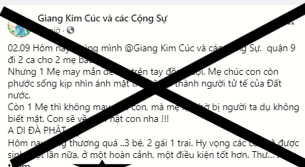 Thông tin trên nhóm "Giang Kim Cúc và các Cộng sự"