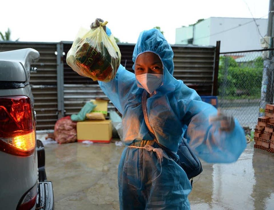 Thái Thuỳ Linh trong buổi sáng đầu tiên tại Sài Gòn (Ảnh Nguyễn Á)