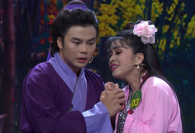 Diệu Hiền và Võ Minh Lâm trong trích đoạn "Nàng tiên mẫu đơn" Diệu Hiền và Võ Minh Lâm trong trích đoạn "Nàng tiên mẫu đơn"