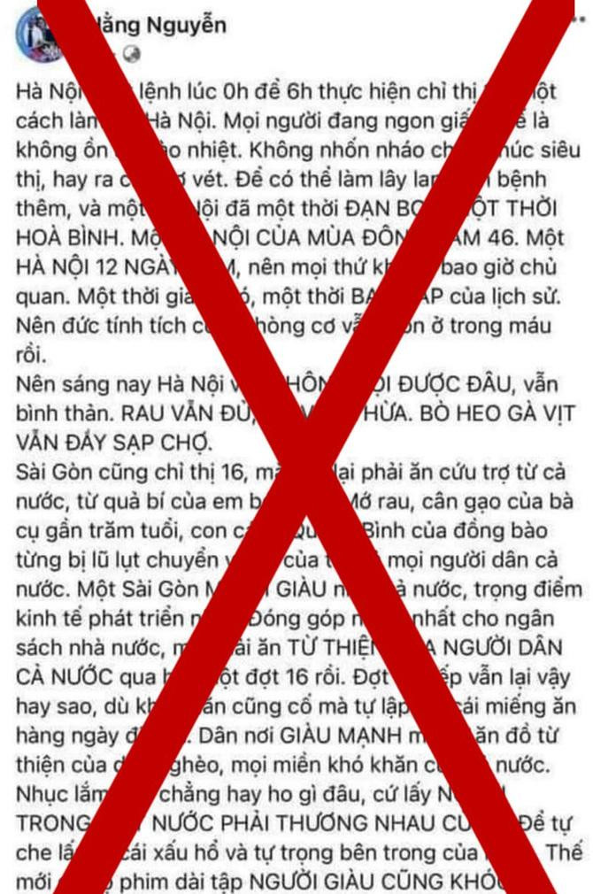 Thông tin gây hoang mang của bà Nguyễn Thị Hằng