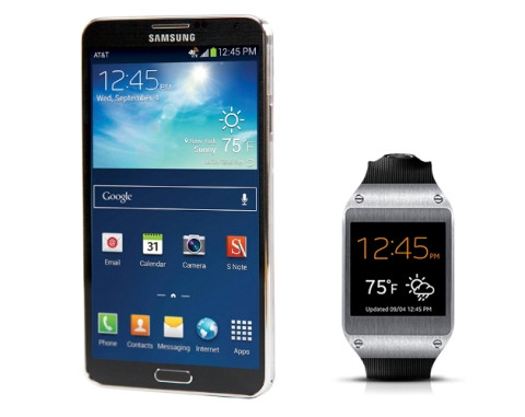 Galaxy Gear thường được đính kèm với Galaxy Note 3