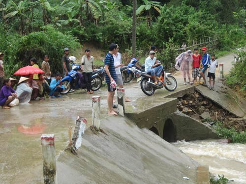 Cống Nước Nâu, thôn Pa Rang, xã Sơn Bao, nơi thầy Tùng gặp nạn