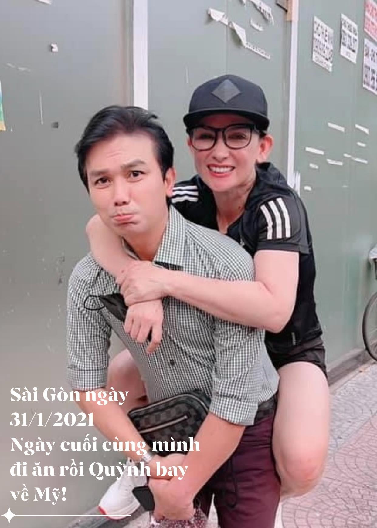 Bức ảnh kỉ niệm với Phi Nhung được Mạnh Quỳnh chia sẻ.