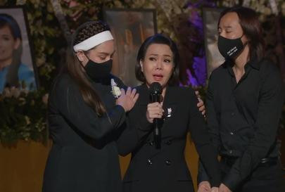 Việt Hương trong lễ tang của Phi Nhung.