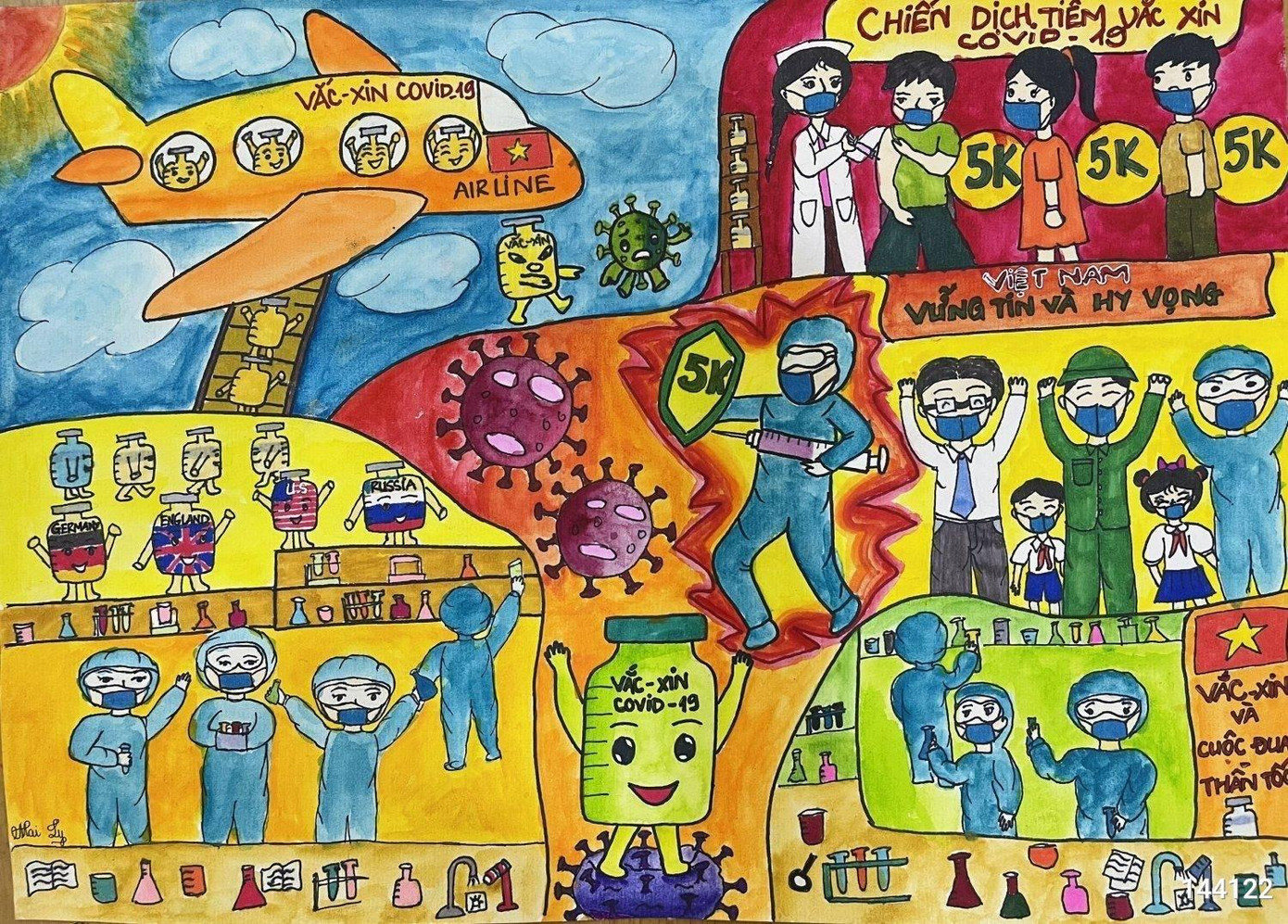 "Hành trình của Vắc-xin", Sú Ngọc Mai Ly, Lớp 3/1, Trường TH Lê Văn Tám, Thành phố Long Khánh, tỉnh Đồng Nai. "Hành trình của Vắc-xin", Sú Ngọc Mai Ly, Lớp 3/1, Trường TH Lê Văn Tám, Thành phố Long Khánh, tỉnh Đồng Nai.