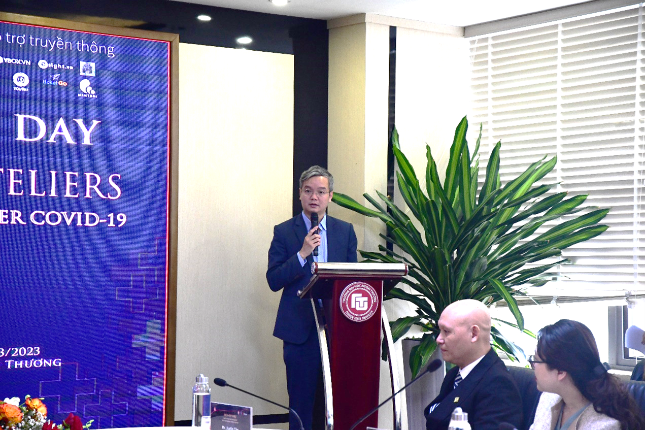 PGS.TS Đào Ngọc Tiến- Phó Hiệu trưởng Nhà trường phát biểu khai mạc.