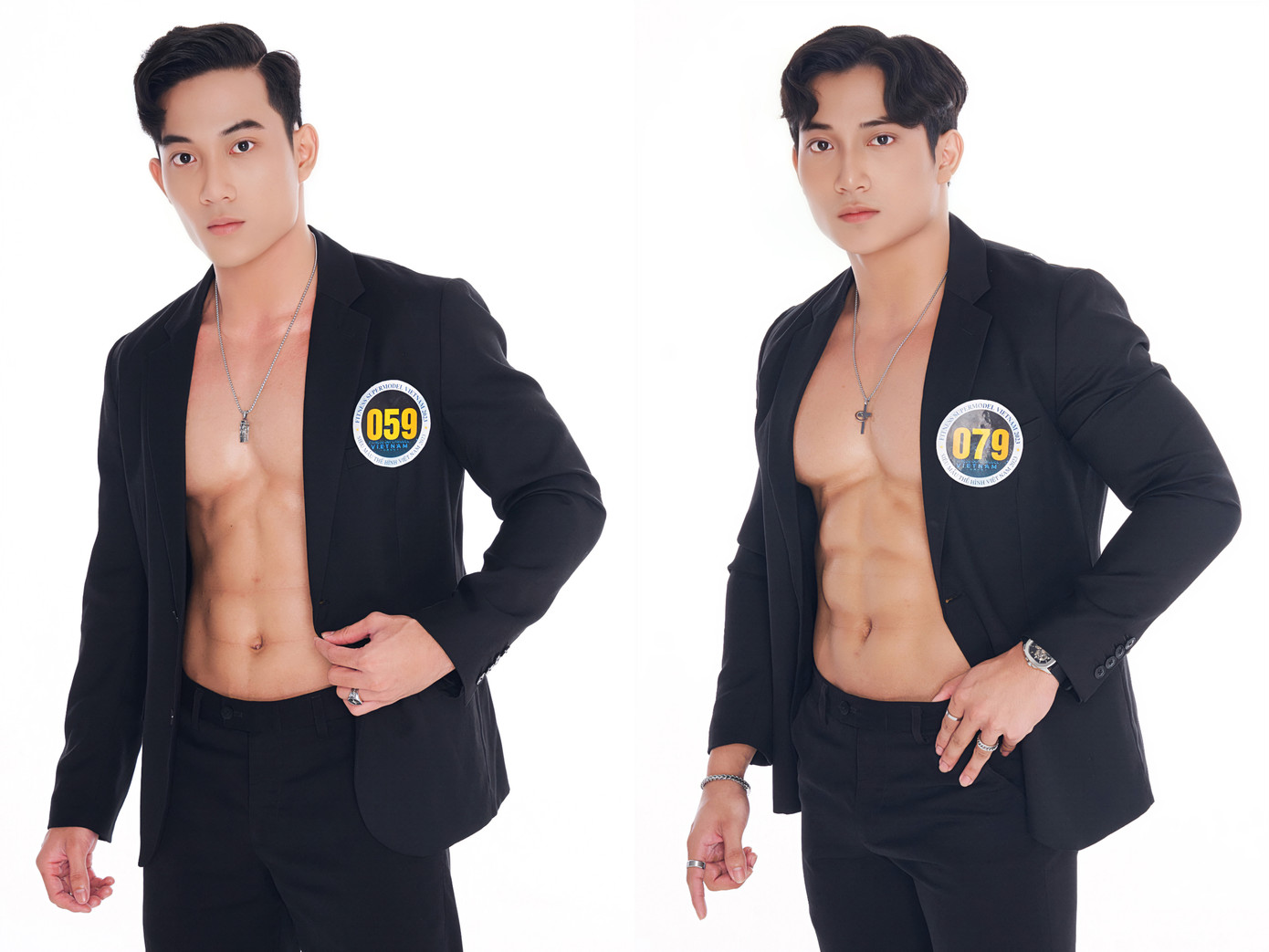 Cặp đôi đặc biệt Võ Thái Sơn (SBD 059) và Võ Thái Sang (SBD 079).