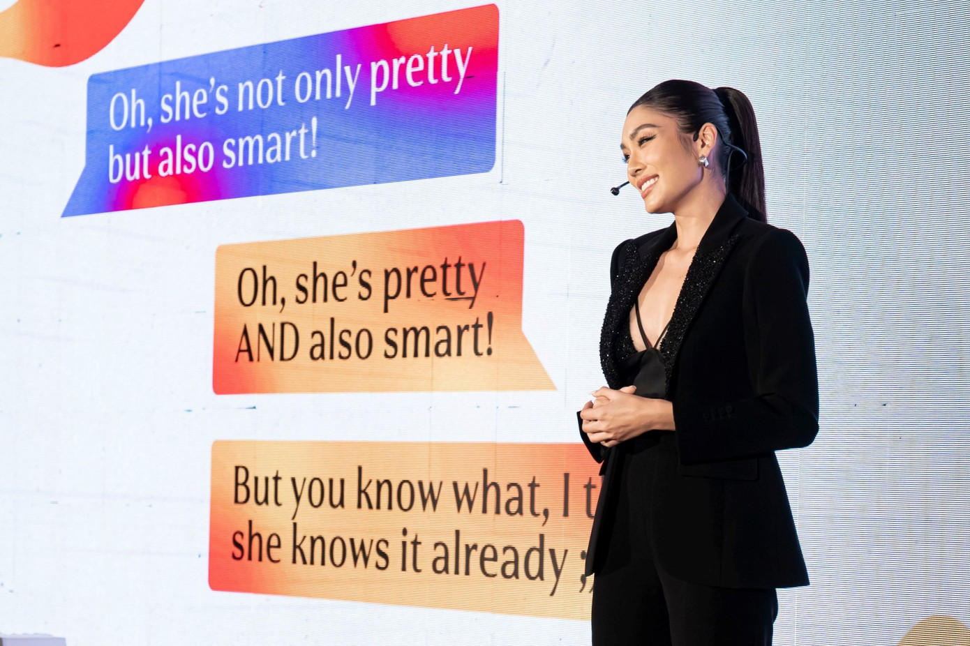 Bà Thảo Nhi Lê, nhà sáng lập Daphale Studios, Á hậu 1 Hoa hậu Hoàn vũ Việt Nam năm 2022 (Ảnh: UK Motion và TEDxRMIT).