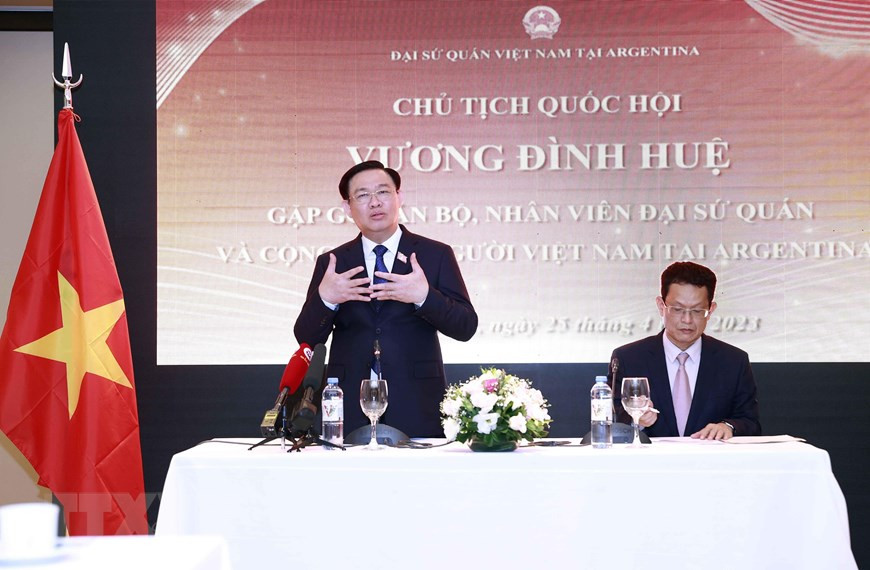 Chủ tịch Quốc hội Vương Đình Huệ phát biểu. (Ảnh: Doãn Tấn/TTXVN)