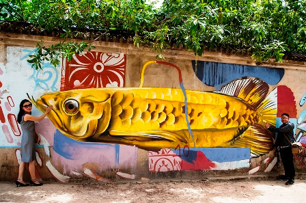 'Bích họa lộ' duy nhất xứ Huế hút giới trẻ, du khách ngày lễ ảnh 8