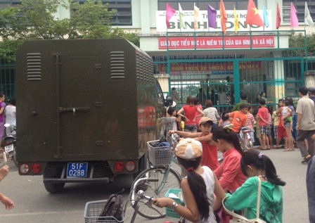 Lực lượng công an có mặt để khám nghiệm hiện trường