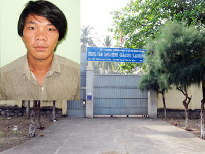 Huỳnh Văn Cảnh, đàn em Long “rồng đỏ”, tại cơ quan điều tra. Ảnh: PN