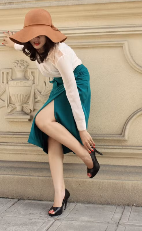 Mix váy áo cực xinh với gam màu xanh ảnh 1