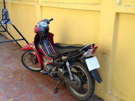 Chiếc xe máy tang vật