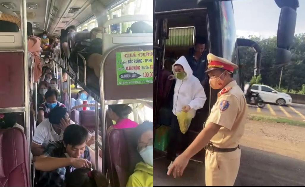 Xe khách 'nhồi' 71 hành khách bị phát hiện. Xe khách 'nhồi' 71 hành khách bị phát hiện.