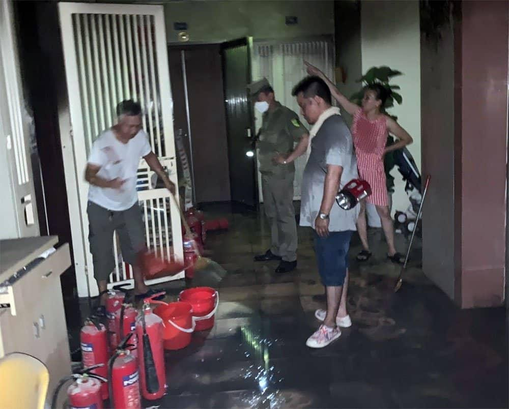 Khu vực căn hộ nơi xảy ra vụ cháy. Khu vực căn hộ nơi xảy ra vụ cháy.