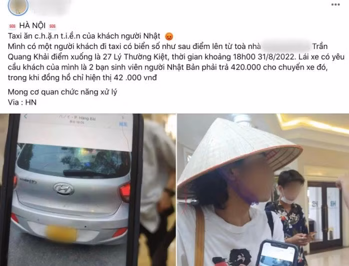 Thông tin phản ánh đăng tải trên mạng xã hội.