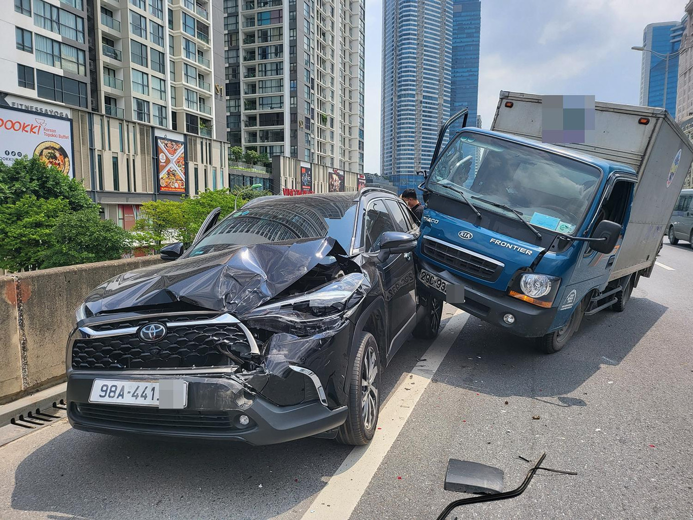 Hiện trường vụ tai nạn.