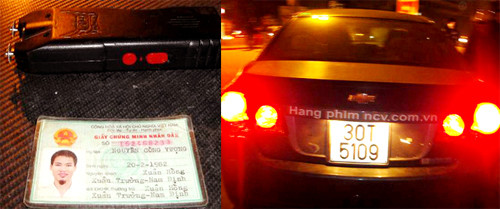 Dùi cui điện phát hiện trên xe của danh hài Vượng "râu".