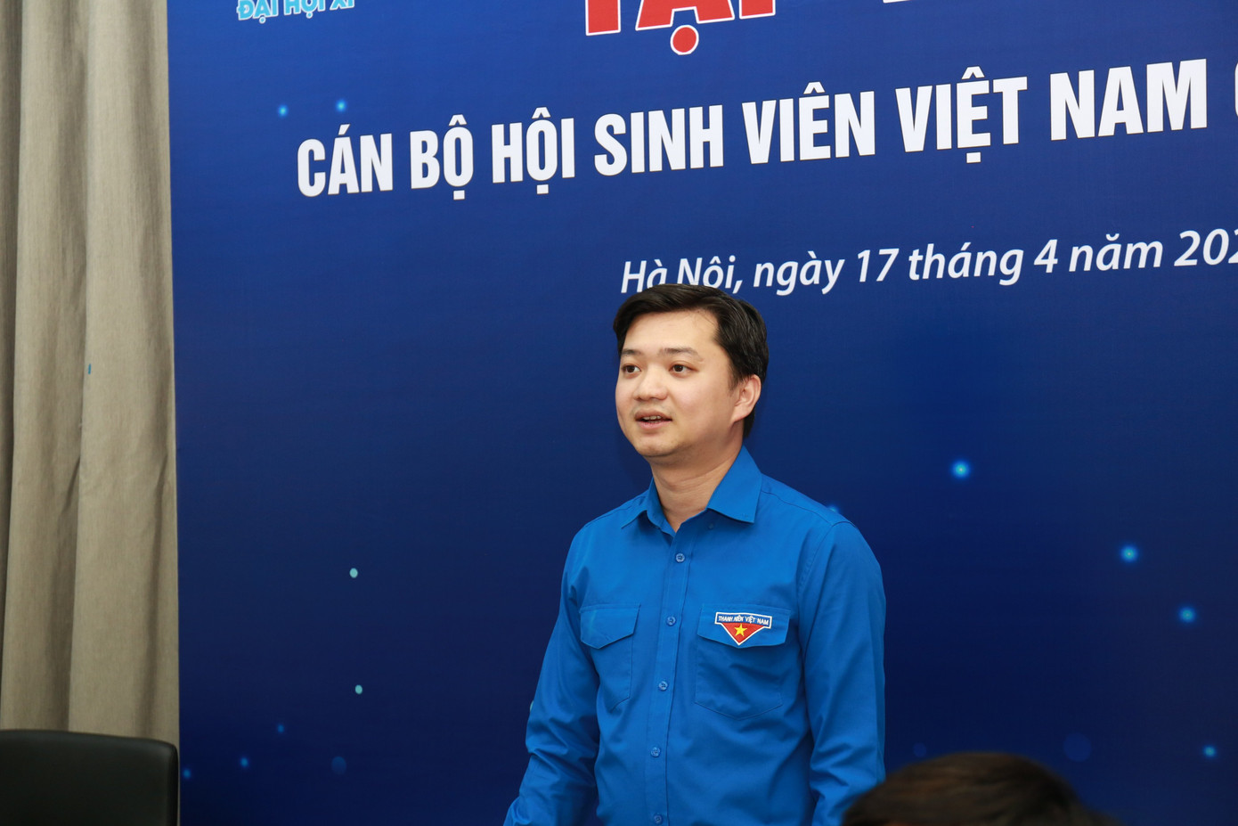 Anh Nguyễn Minh Triết, Bí thư T.Ư Đoàn, Chủ tịch T.Ư Hội SVVN phát biểu tại hội nghị. Ảnh: Bảo Anh Anh Nguyễn Minh Triết, Bí thư T.Ư Đoàn, Chủ tịch T.Ư Hội SVVN phát biểu tại hội nghị. Ảnh: Bảo Anh