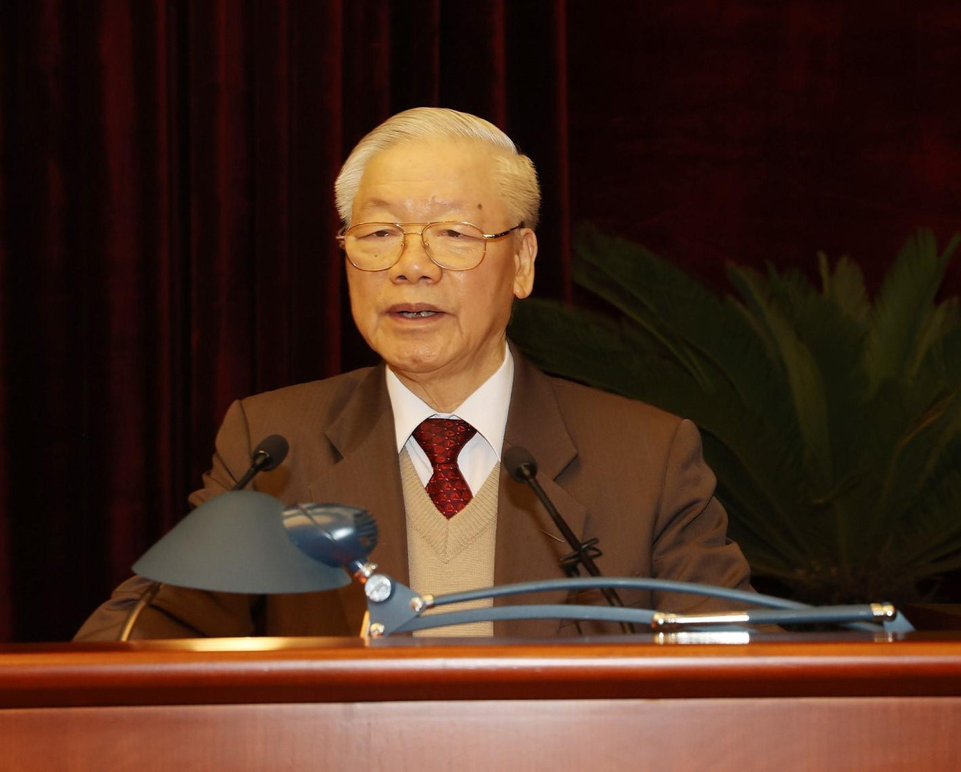 Tổng Bí thư Nguyễn Phú Trọng phát biểu tại buổi gặp mặt