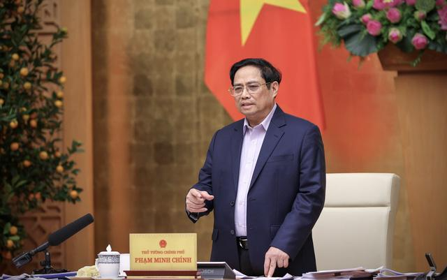 Thủ tướng yêu cầu các Bộ trưởng, trưởng ngành tiếp tục tập trung, trực tiếp lãnh đạo, chỉ đạo công tác xây dựng, hoàn thiện thể chế... Ảnh: VGP/Nhật Bắc