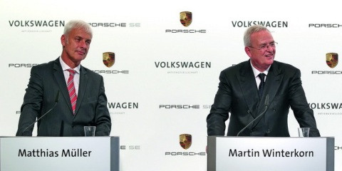 Martin Winterkorn - CEO Volkswagen và Matthias Mueller - CEO Porsche