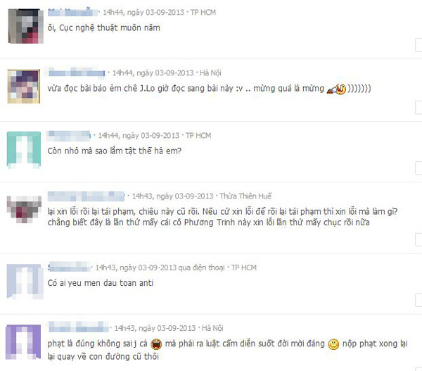 Rất nhiều cư dân mạng ủng hộ quyết định nghiêm khắc và đúng đắn của Cục Nghệ thuật biểu diễn, Bộ VHTTDL