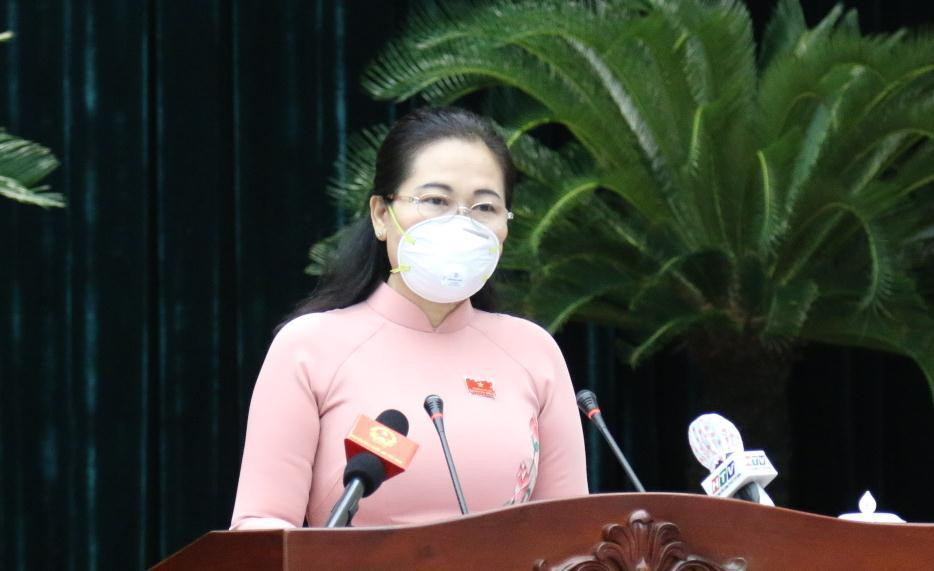 Chủ tịch HĐND TPHCM Nguyễn Thị Lệ phát biểu khai mạc kỳ họp thứ 2 (kỳ họp chuyên đề) sáng 24/8