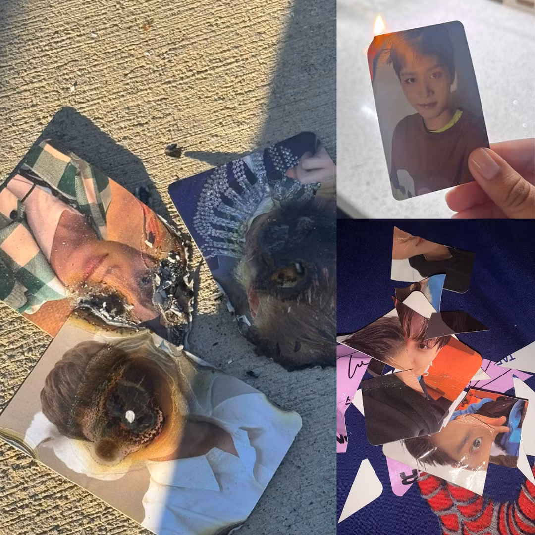 Nhiều fan đã hủy card của Taeil để thể hiện sự tức giận. Nhiều fan đã hủy card của Taeil để thể hiện sự tức giận.
