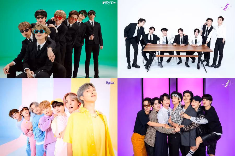 Mọi năm BTS luôn chiêu đãi fan những bộ ảnh gia đình độc lạ, tinh nghịch.