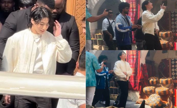 Một số hình ảnh được fan chụp lại khi Jung Kook thực hiện lịch trình tại Qatar vào tháng trước. Một số hình ảnh được fan chụp lại khi Jung Kook thực hiện lịch trình tại Qatar vào tháng trước.