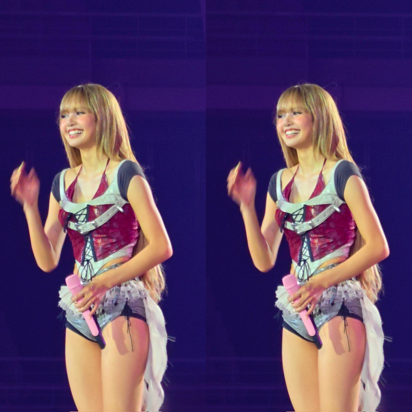 Lisa "bùng nổ visual", khoe thân hình thon gọn, săn chắc. Hàng loạt outfit của Lisa trong đêm diễn mở màn DEADLINE cũng được netizen "săn lùng".