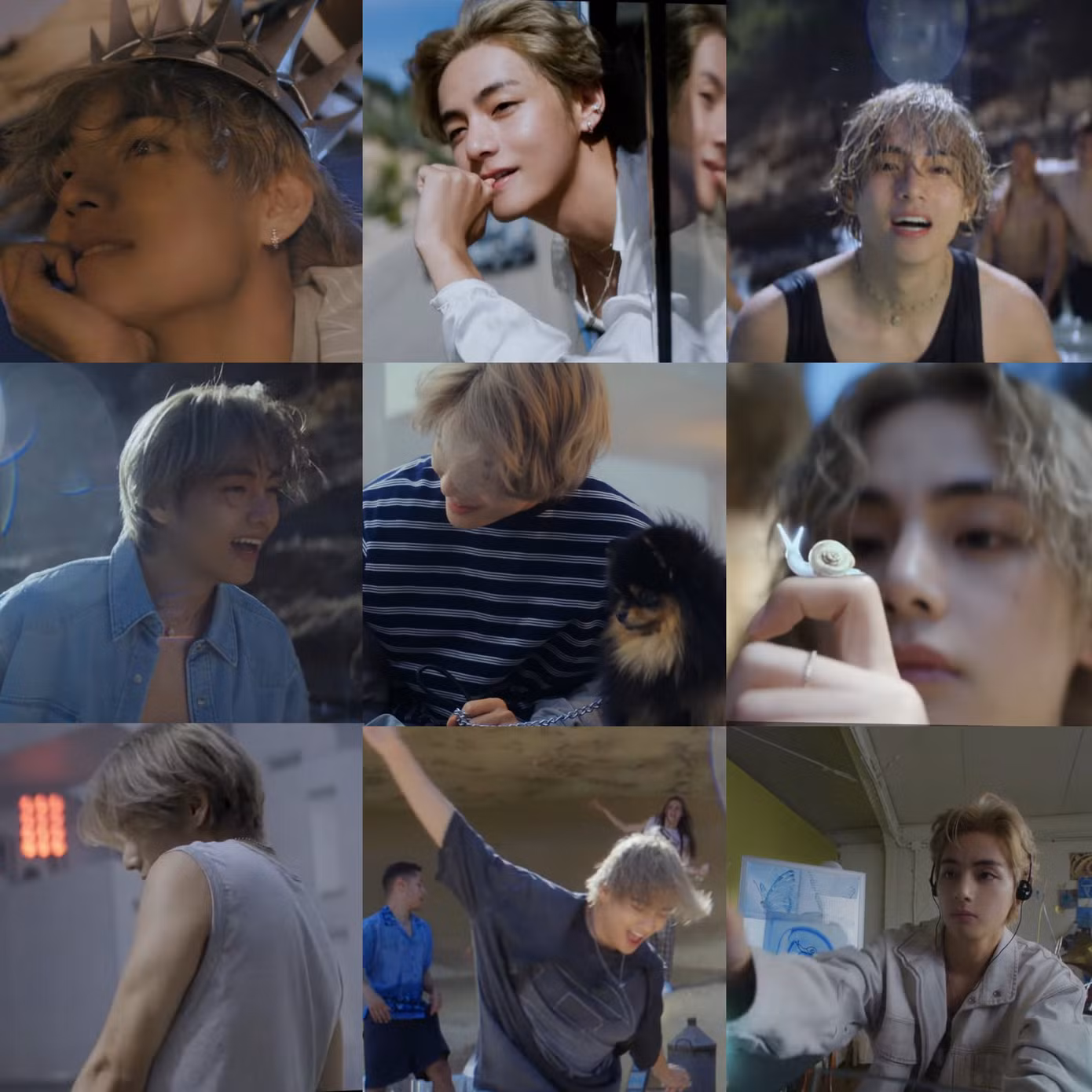 Visual "10 điểm không có nhưng" của V trong MV.