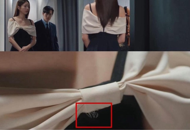 Phần chỉ thừa thấy rõ trên áo của Hee Joo. Phần chỉ thừa thấy rõ trên áo của Hee Joo.