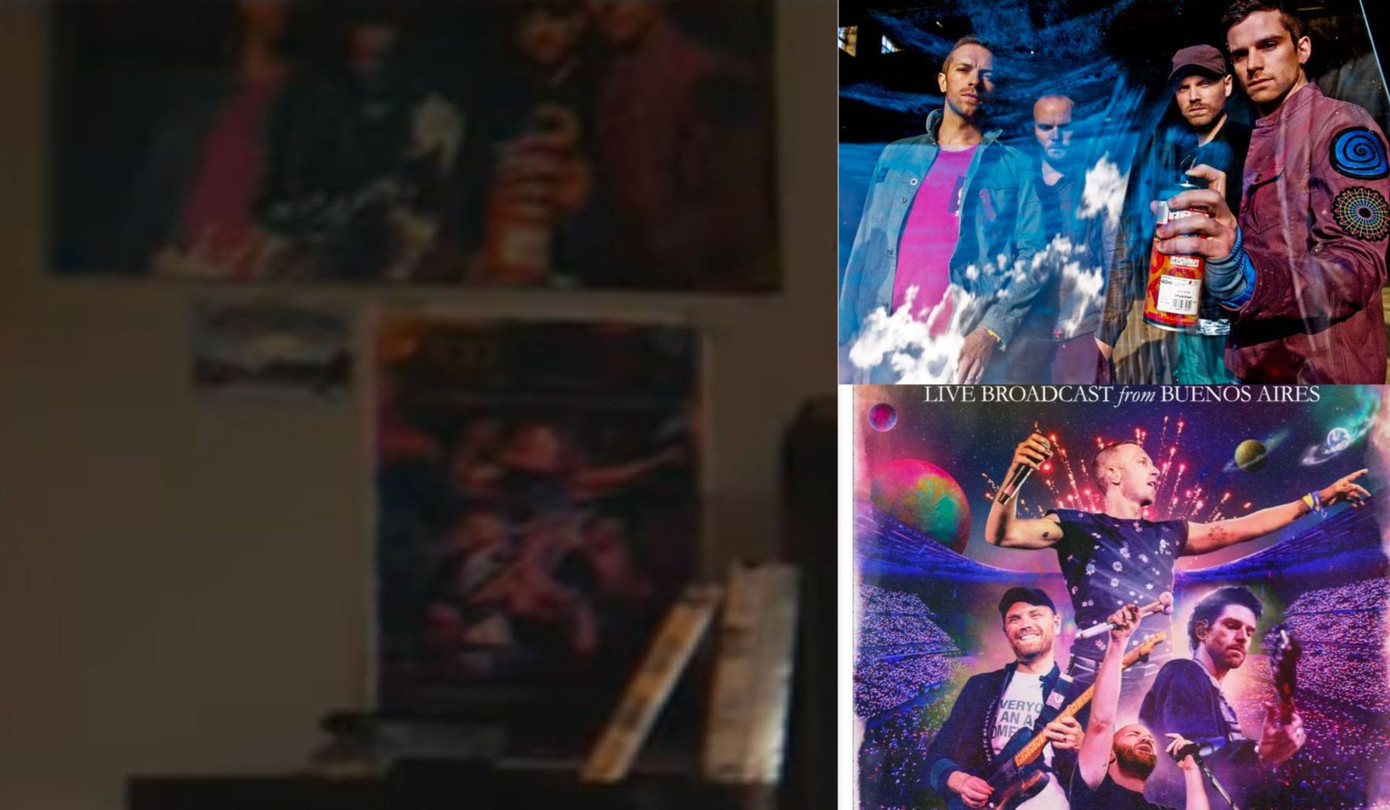 Căn phòng của Jin trong MV trưng bày nhiều poster và món đồ liên quan tới ban nhạc Coldplay. Căn phòng của Jin trong MV trưng bày nhiều poster và món đồ liên quan tới ban nhạc Coldplay.