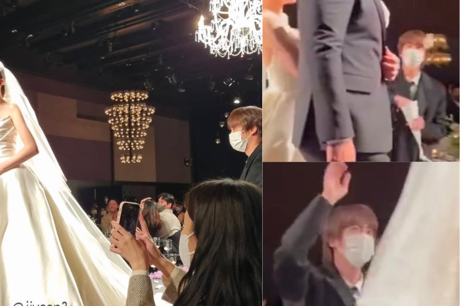 Jin (BTS) được bắt gặp có mặt trong hôn lễ của em út T-ARA. Jin (BTS) được bắt gặp có mặt trong hôn lễ của em út T-ARA.