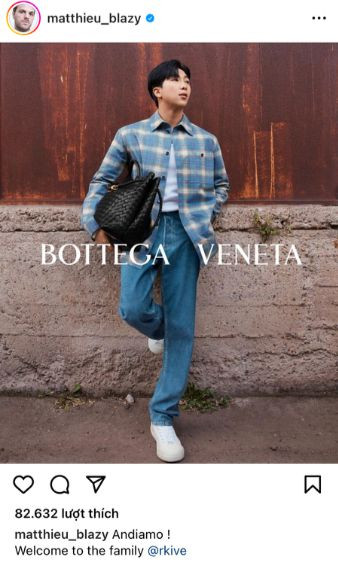 Giám đốc sáng tạo Matthieu Blazy chào mừng RM về với gia đình Bottega Veneta.