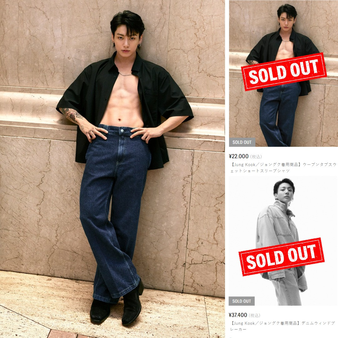 Chỉ sau vài giờ lên kệ, các sản phẩm trong BST Spring 2024 do Jungkook quảng bá đã nhanh chóng cháy hàng trên trang web của hãng tại nhiều quốc gia.