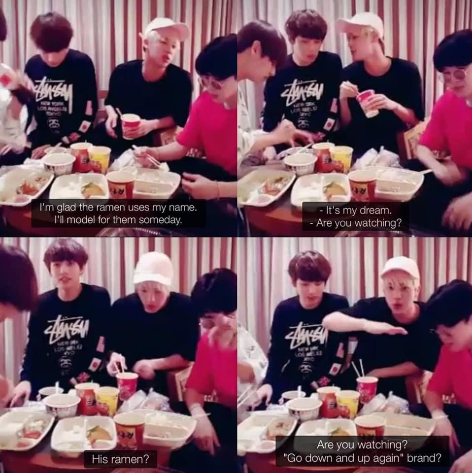 Phía Jin hay thương hiệu mì đều chưa có xác nhận chính thức về màn hợp tác. Nhưng nếu thông tin này là sự thật thì ước mơ gần 7 năm của Jin đã sắp thành hiện thực.