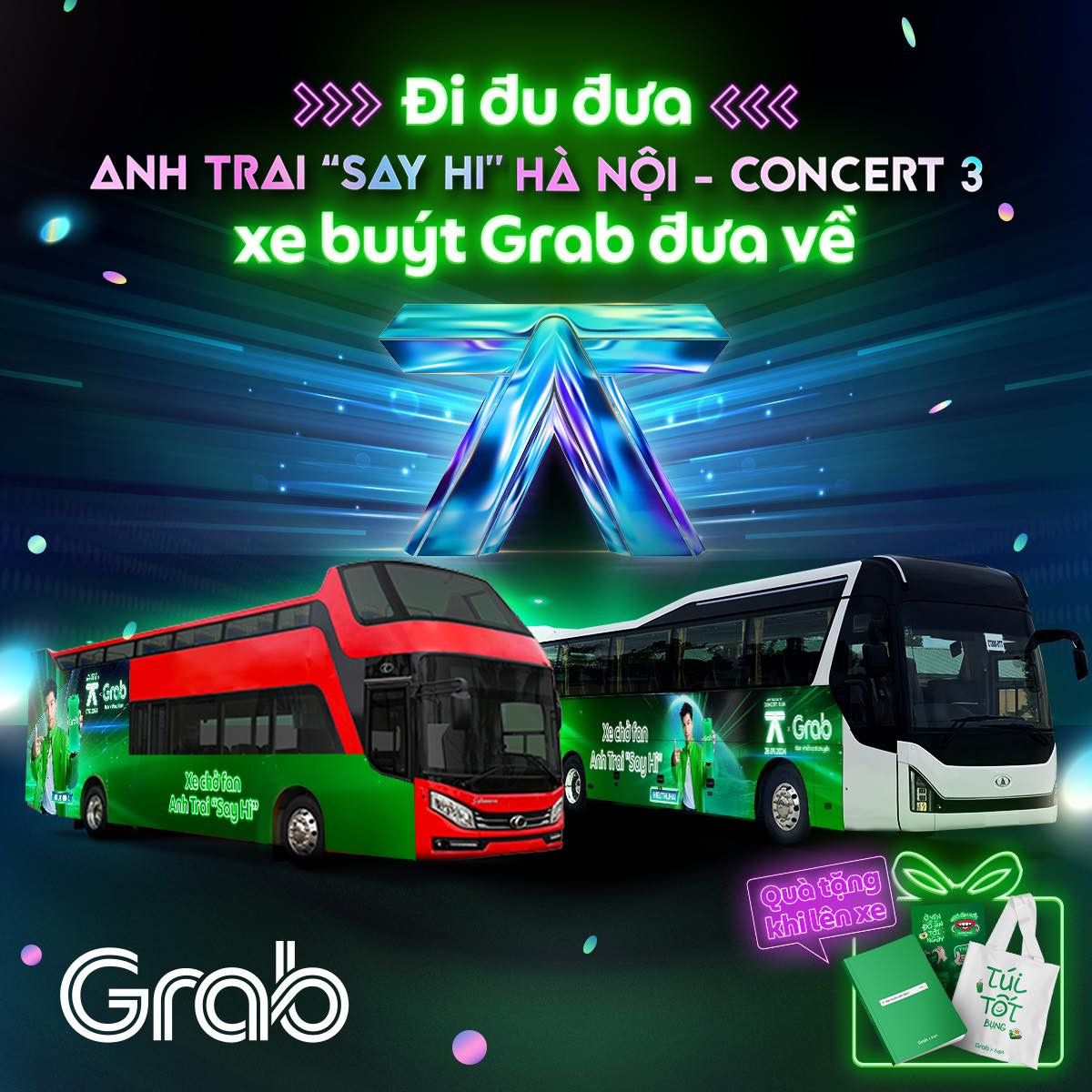 Grab cử hẳn 2 "xế hộp" đến đón các fan Hà Nội. Grab cử hẳn 2 "xế hộp" đến đón các fan Hà Nội.
