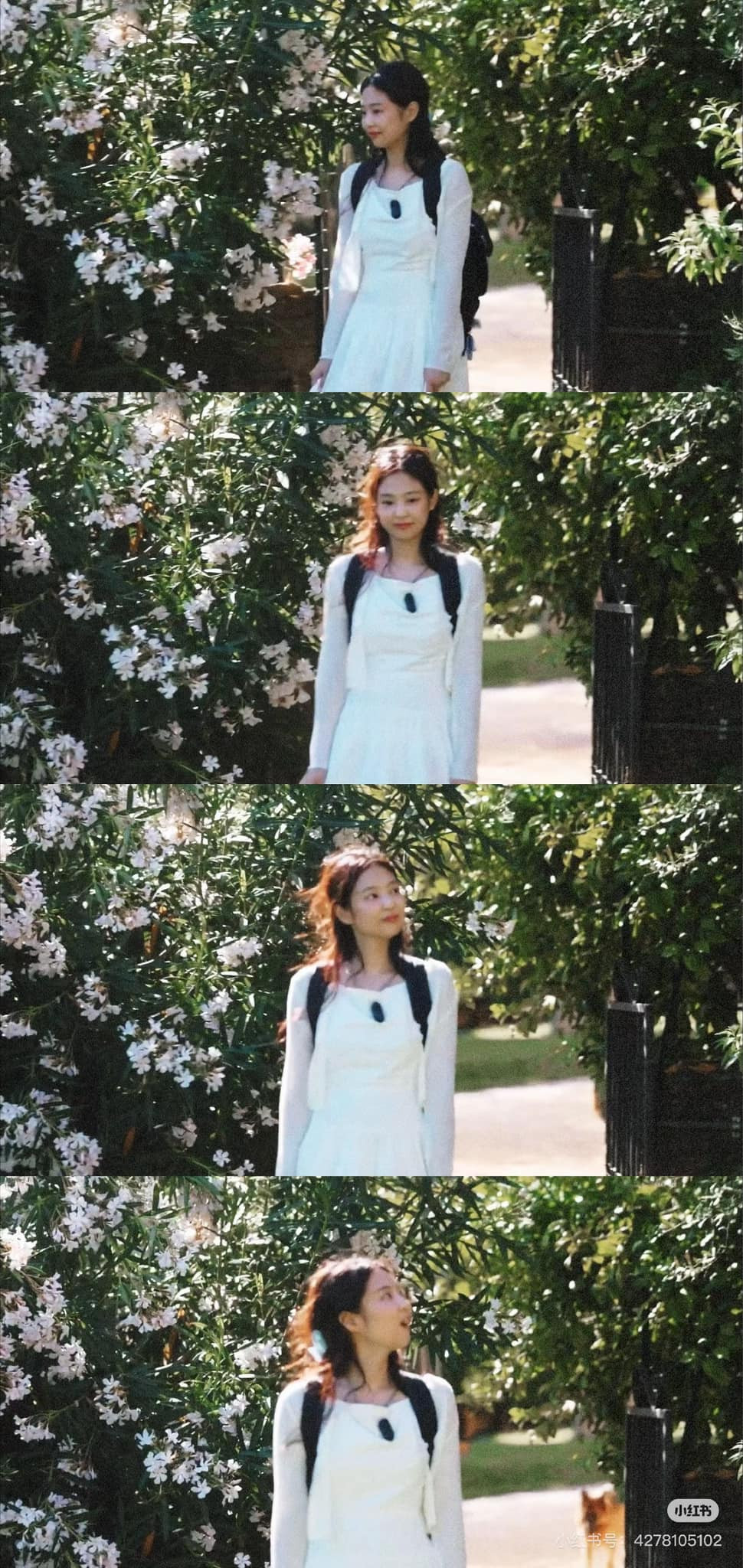 Khoảnh khắc main rapper nhà BLACKPINK bẽn lẽn bước vào khu nhà nghỉ rộng lớn và thanh bình được cư dân mạng ví như tiên tử vì sự dịu nhẹ, &quot;rất thơ&quot;.