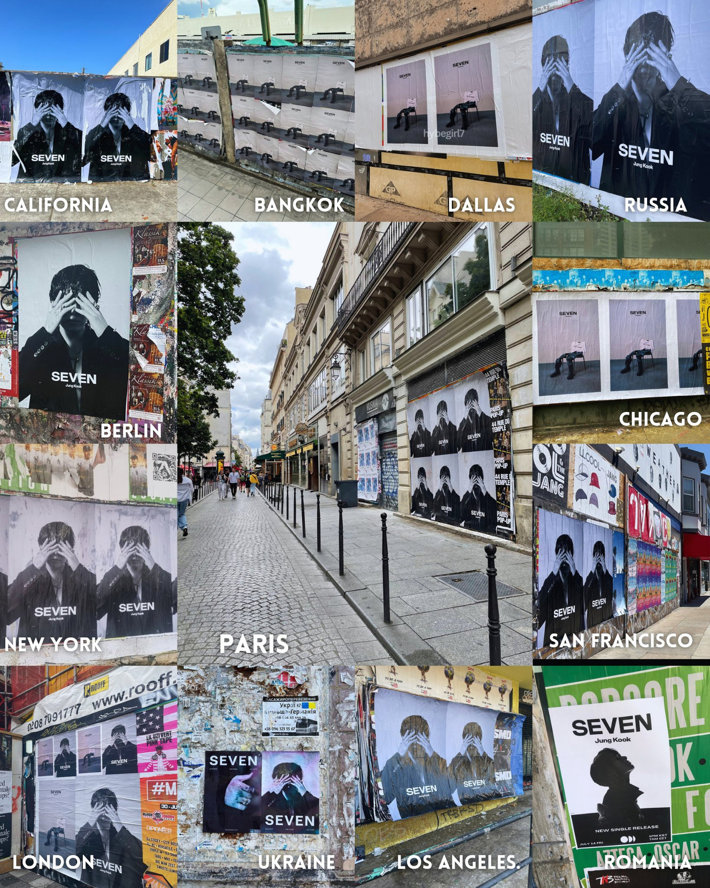 Những chiếc poster bí ẩn này đang dần "xâm chiếm" khắp các thành phố lớn trên thế giới làm gia tăng tính tò mò. - Ảnh: Twitter @stillwjungkook Những chiếc poster bí ẩn này đang dần "xâm chiếm" khắp các thành phố lớn trên thế giới làm gia tăng tính tò mò. - Ảnh: Twitter @stillwjungkook